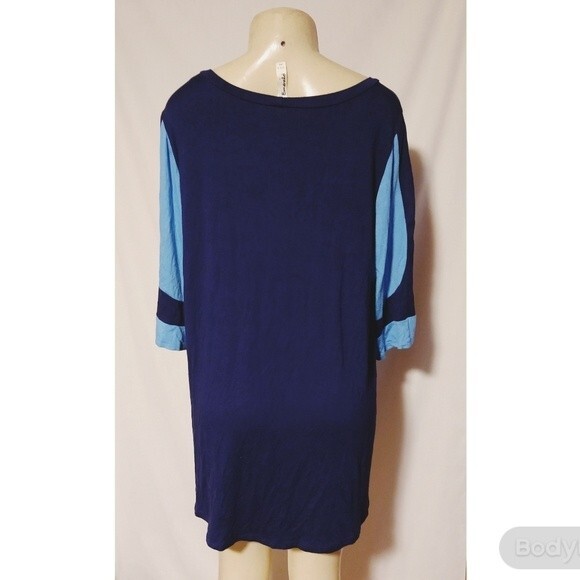 Navy Striped Top 3X - Picture 2 of 5